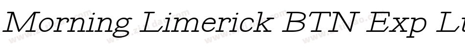 Morning Limerick BTN Exp Lt字体转换